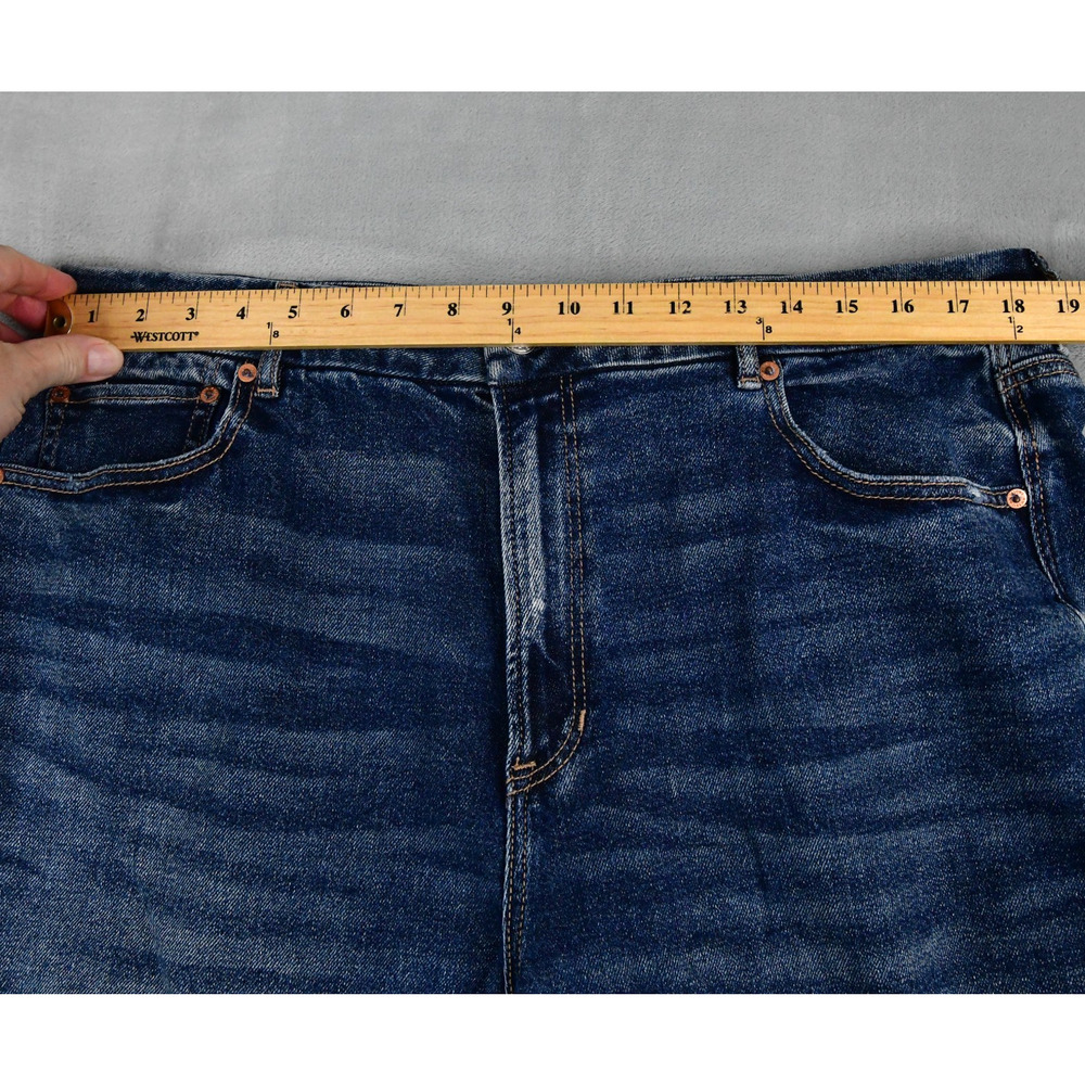 American Eagle Jeans Womens 20 Long (37x33) Curvy Super Hi-Rise Baggy Wide Leg - Picture 10 of 12